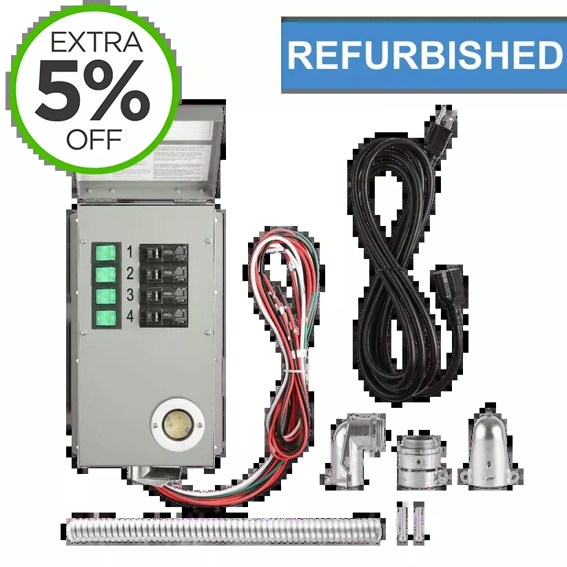 Refurbished – 120V 15A 4-Circuit Non-Automatic Transfer Switch