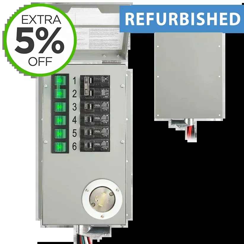 Refurbished – Nature’s Generator 120V/240V 30A 6-Circuit Manual Transfer Switch