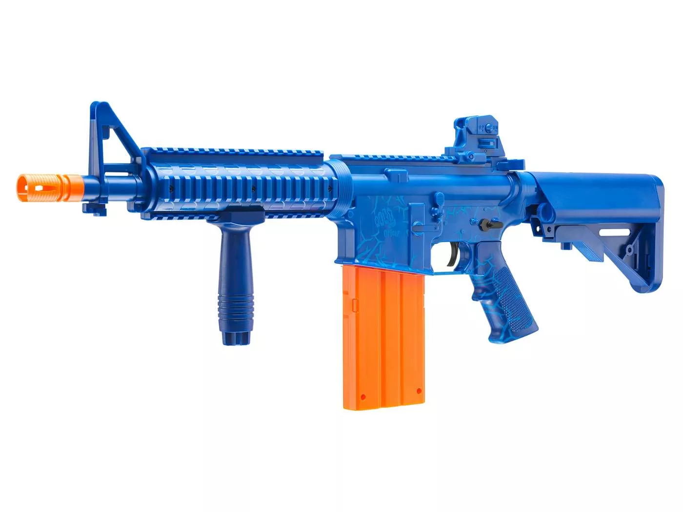 REKT OpFour CO2 Powered Blue Foam Dart Rifle