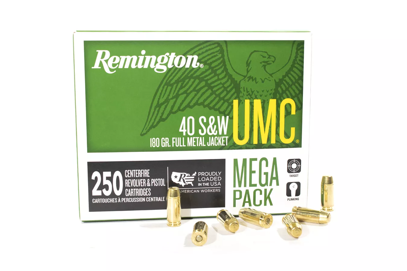 Remington  40 S&W 180 Gr FMJ UMC Mega Pack 250/Box