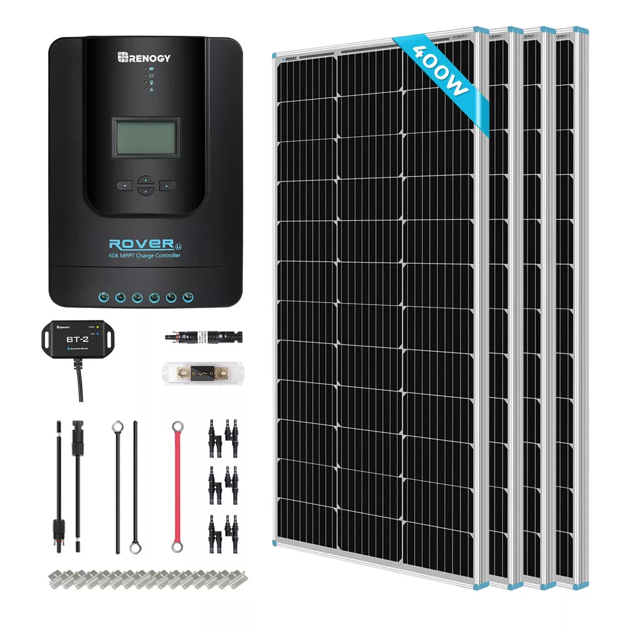 Renogy 400 Watt 12 Volt Solar Premium Kit W/MPPT (SC)