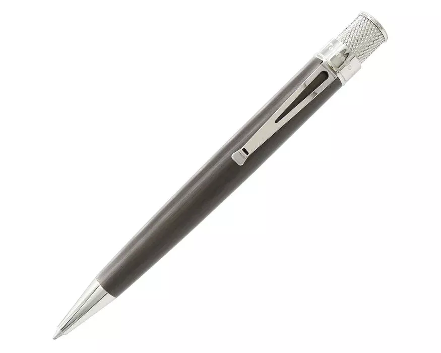 Retro 51 Tornado Platinum Executive Black Nickel Rollerball Pen