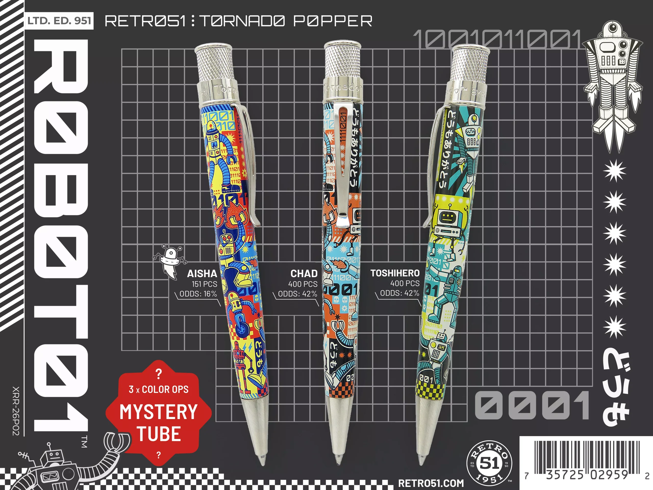 Retro 51 Tornado Popper™ - Roboto1 Rollerball - Limited Edition