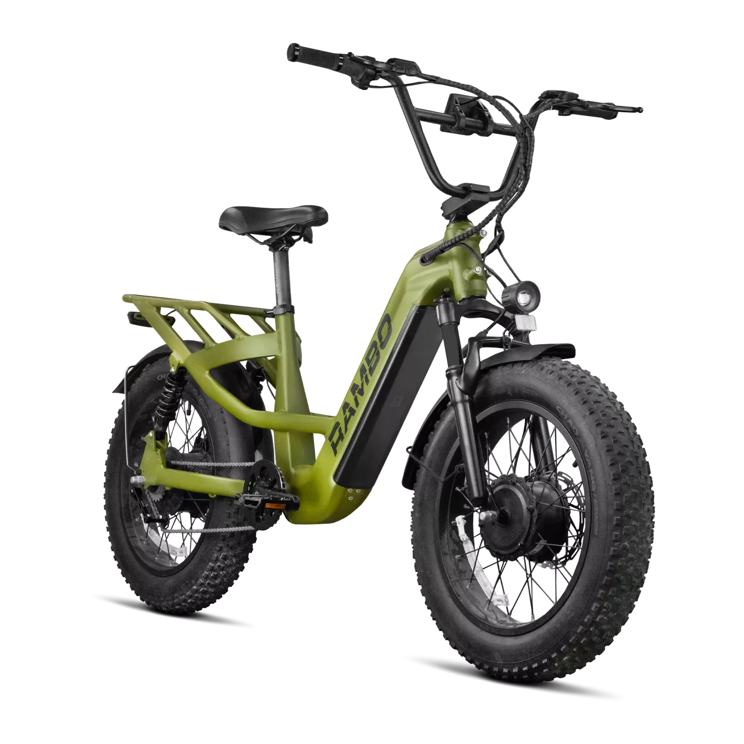 Revolt, Dual Rambo Hub Motors ,Full Suspension, 52V, Single Speed.