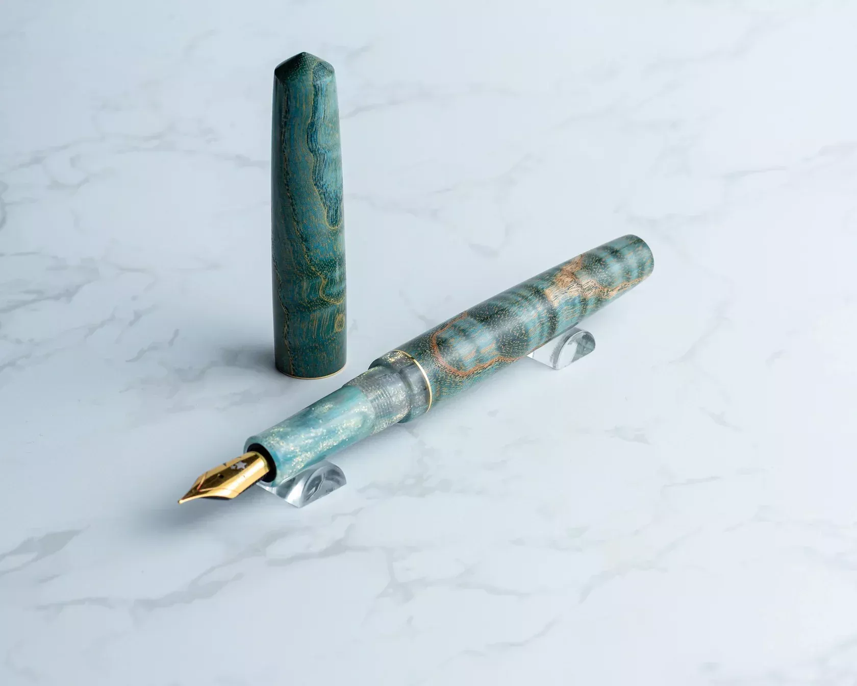 Rhys’ Pieces Custom Fountain Pen – “Morning Dew”