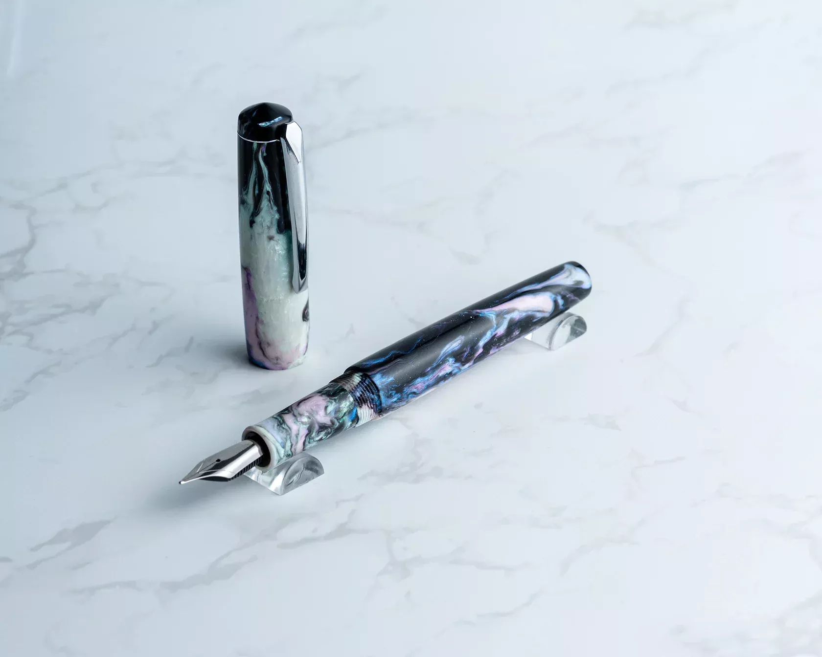 Rhys’ Pieces Custom Fountain Pen – “Nebulabalone”