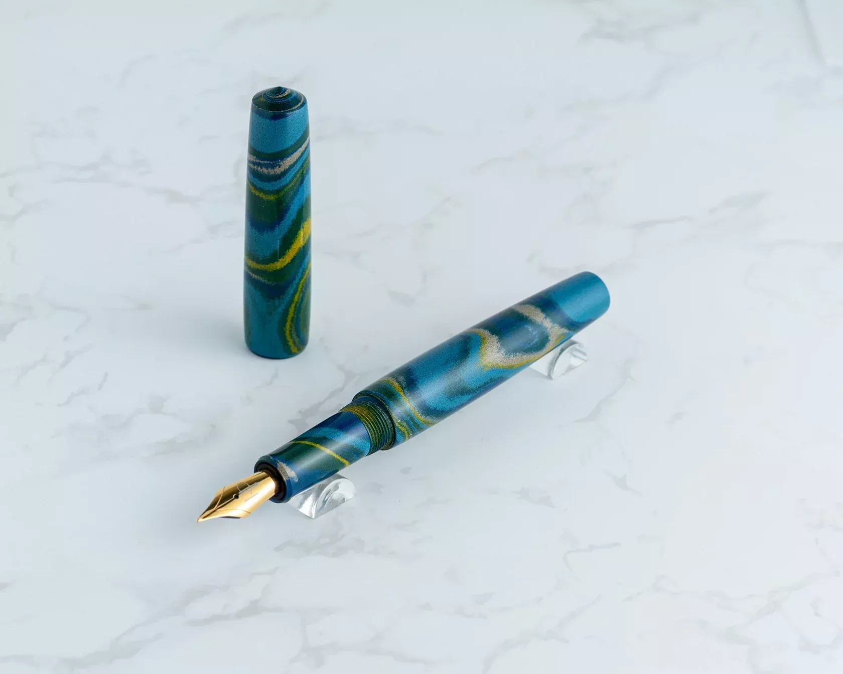 Rhys’ Pieces Custom Fountain Pen – “Starry Ebo-Night”