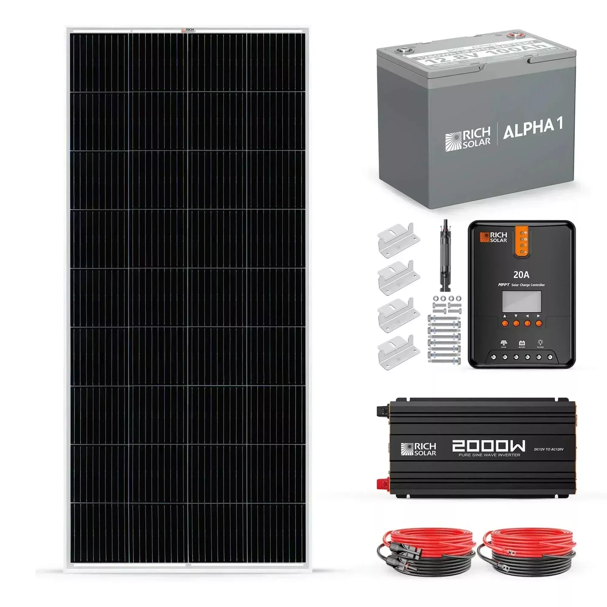 Rich Solar – 200 Watt Complete Solar Kit