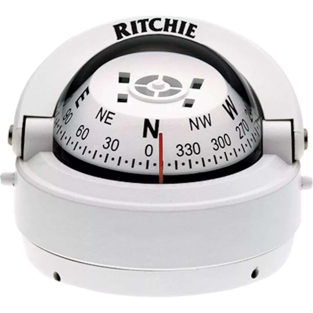 Ritchie Explorer White Binnacle/Surface Mount Compass• S-53W