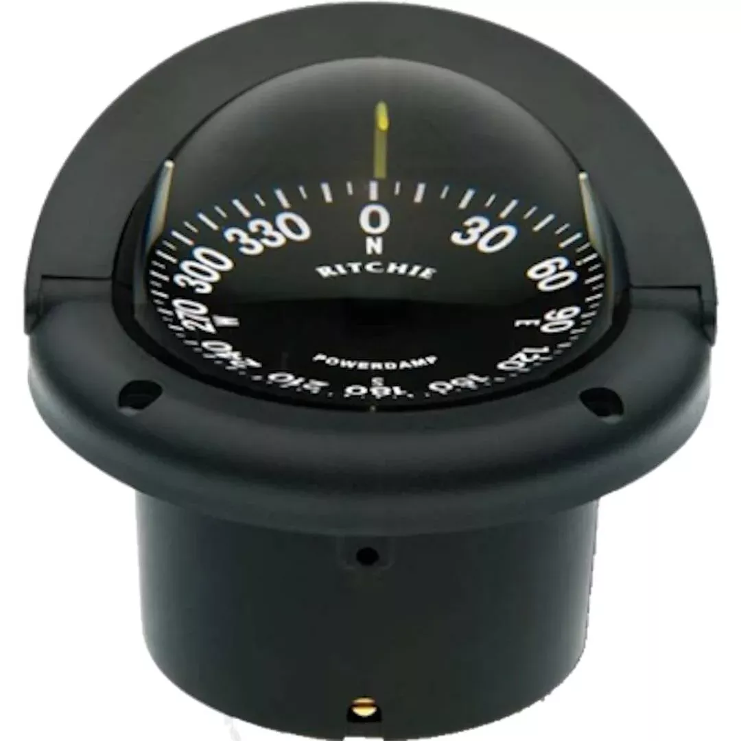 Ritchie Helmsman Black Flush Mount Compass• HF-742