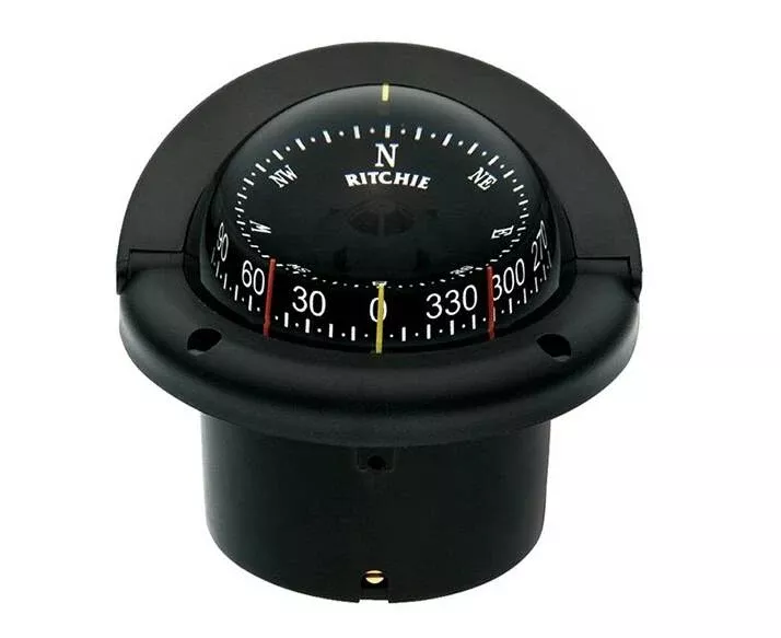 Ritchie Helmsman Black Flush Mount Compass• HF-743