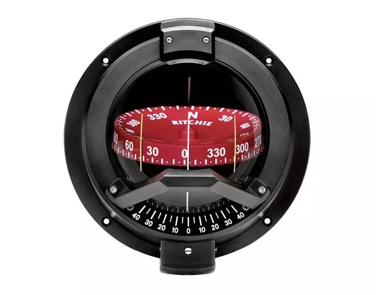 Ritchie Navigator Black Bulkhead Mount Compass• BN-202