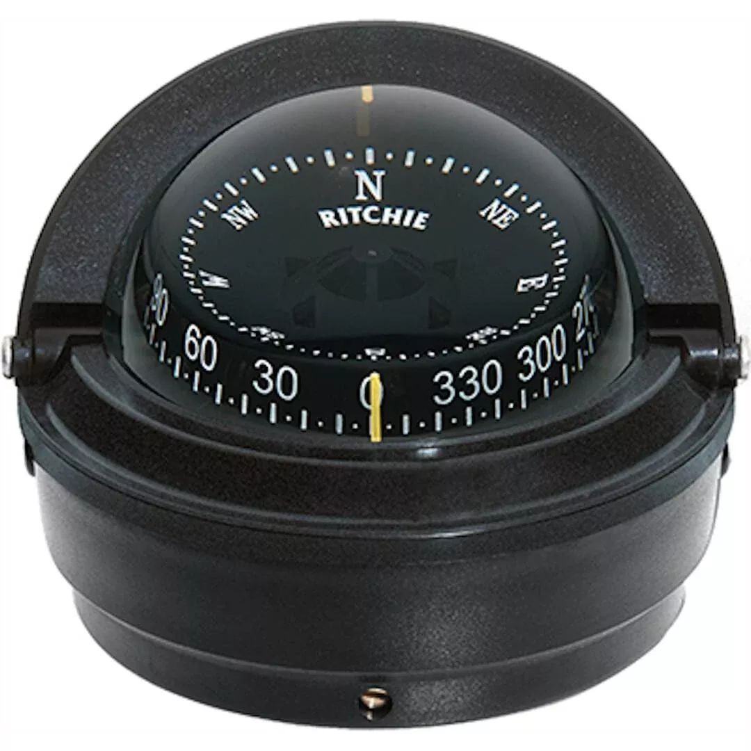 Ritchie Voyager Black Binnacle/Surface Mount Compass• S-87