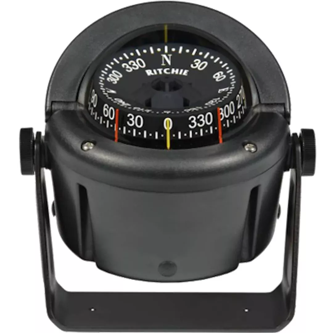 Ritchie Voyager Black Flush Mount Compass• HB-741