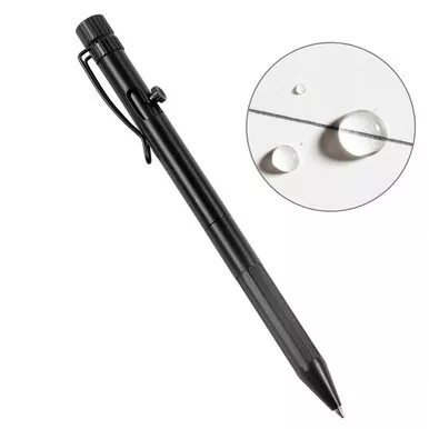Rite in the Rain BK16 Bolt-Action Pen, Black w/ Black Ink