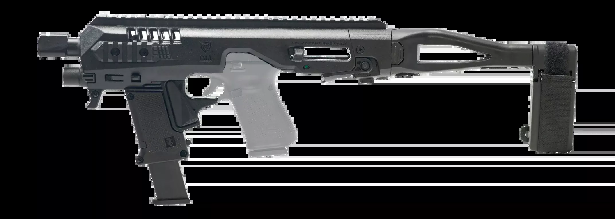 RONI CORP Micro RONI Gen 4 CZ P07/P09 Pistol Stabilizer Conversion Kit MR4X-CZP0709-STAB-BLK
