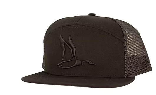 Roost 7 Panel Black Out 3D Puff Duck Hat #RH-R-83