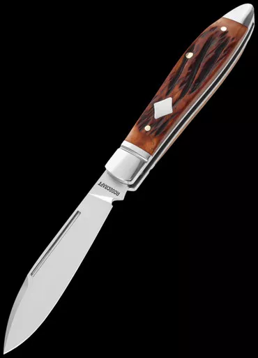 RoseCraft Tanasi Lake Tear Drop Dapper Jigged Bone Folding Knife