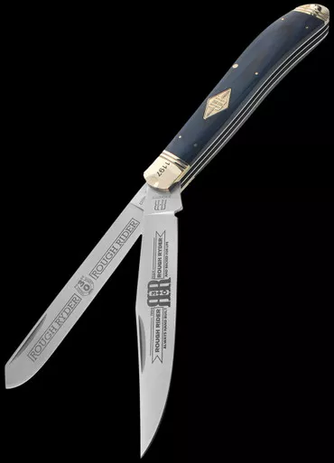 Rough Ryder 30th Anniversary Trapper Blue Folding Knife