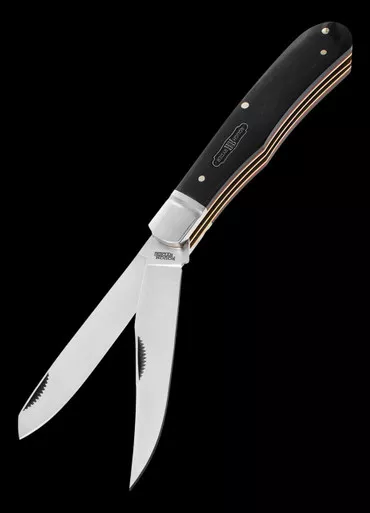 Rough Ryder Black Reserve Bearhead Trapper Folding Knife