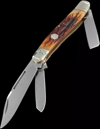 Rough Ryder Brown Stag Bone Large Stockman
