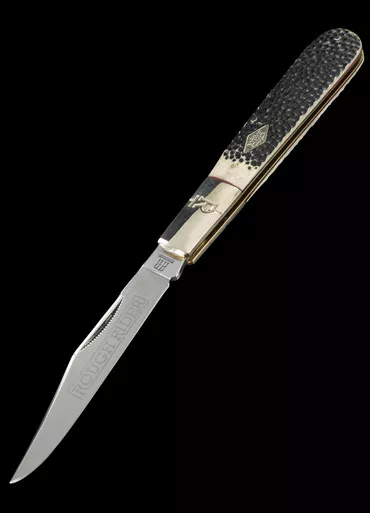 Rough Ryder Grandad Barlow Buckshot Bone Folding Knife