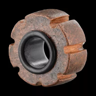 Ru Titley Cog Bead Antiqued Copper