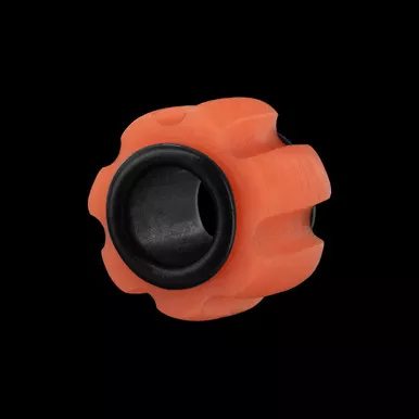Ru Titley Cog Bead Orange Glow in the Dark
