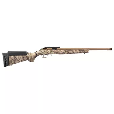 Ruger American Rimfire Standard 17HMR 18" Threaded Barrel Bronze Camo 9rd
