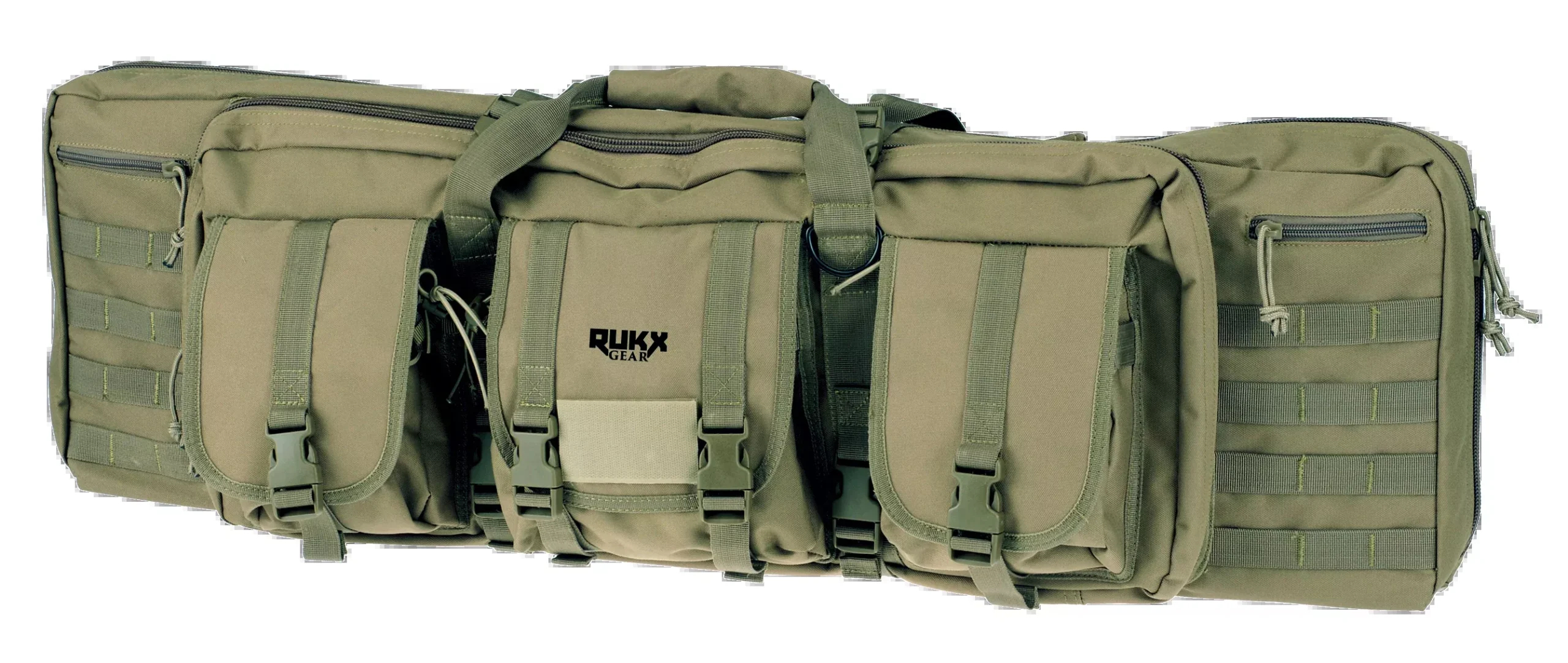 RUKX GEAR Tactical Double Rifle Case 36 in, Water-Resistant 600D Polyester, Green – ATICT36DGG