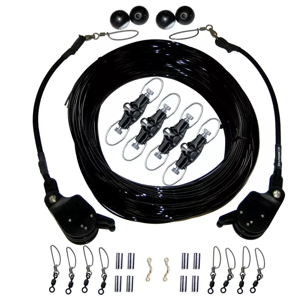 Rupp Double Rigging Kit w/Lok-Ups & Nok-Outs – 260′ Black Mono