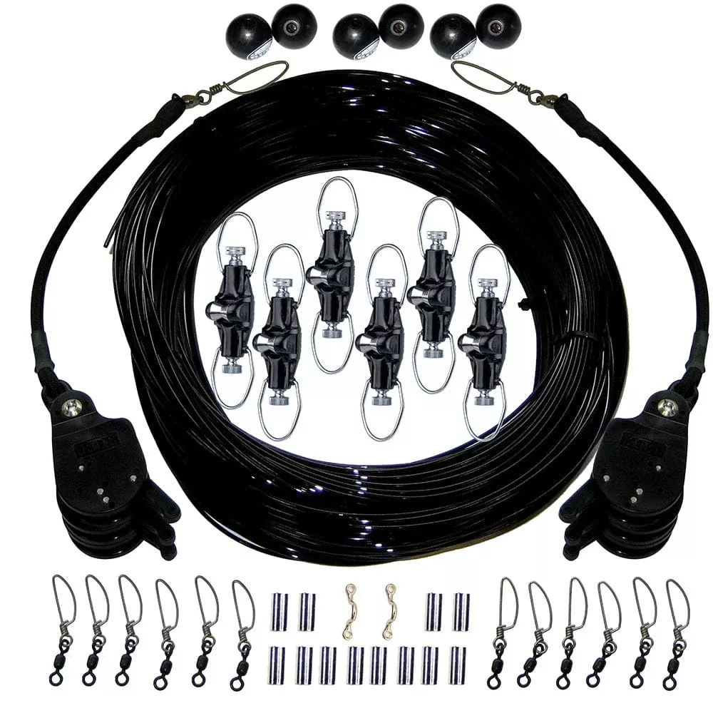Rupp Triple Rigging Kit W/Lok-Ups & Nok-Outs – 520′ Black Mono Cord