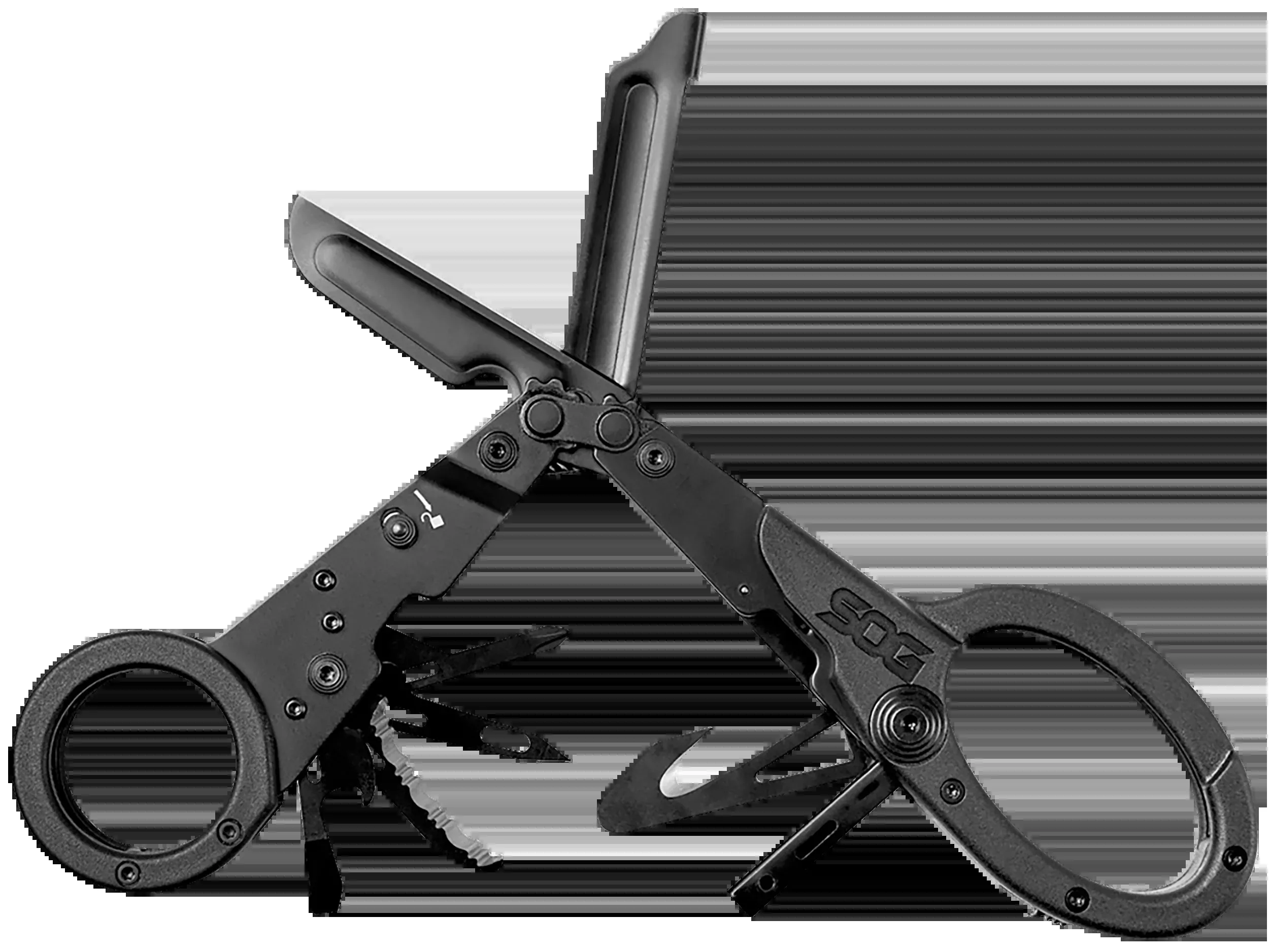 S.O.G ParaShears Medical Rescue Multi-Tool Shears, Black, 11 Tools, 3Cr13 Stainless, SOG231250143