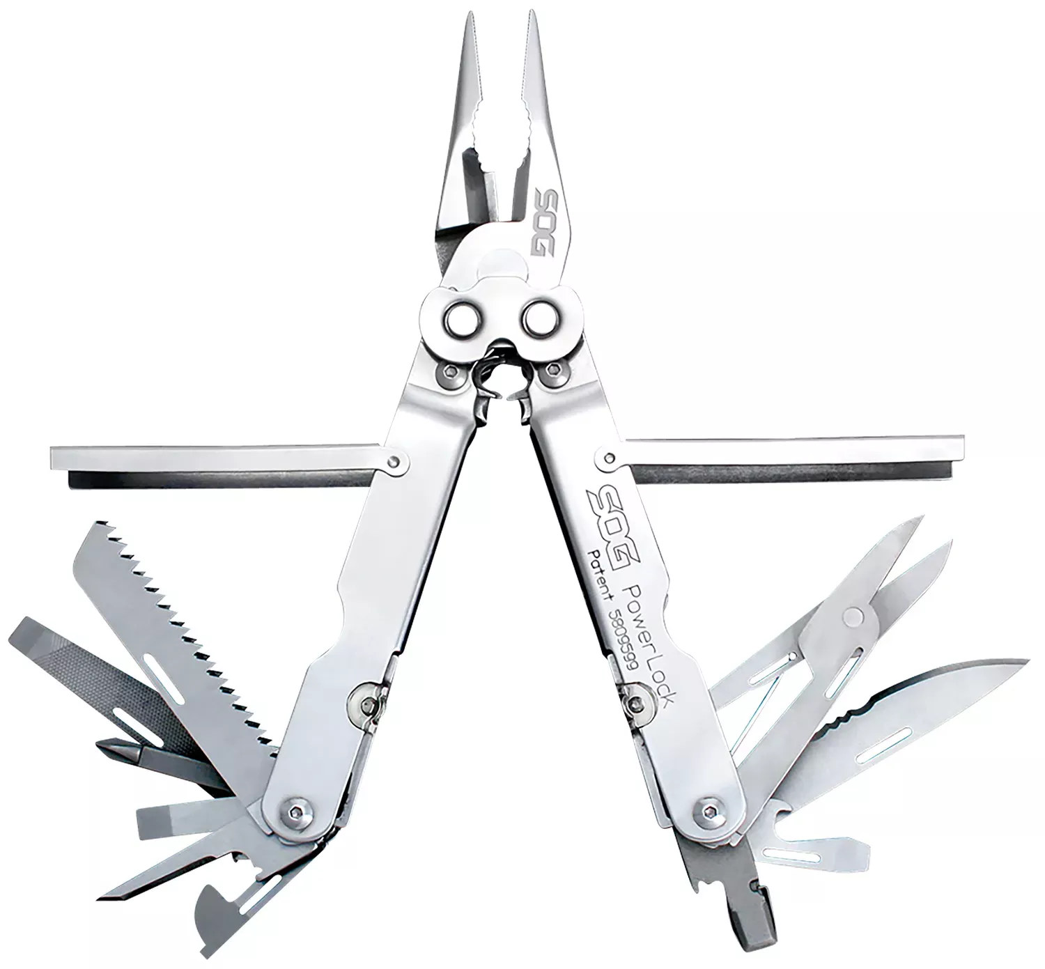 S.O.G PowerLock Polished 420 Stainless Steel 7" Long Includes Sheath