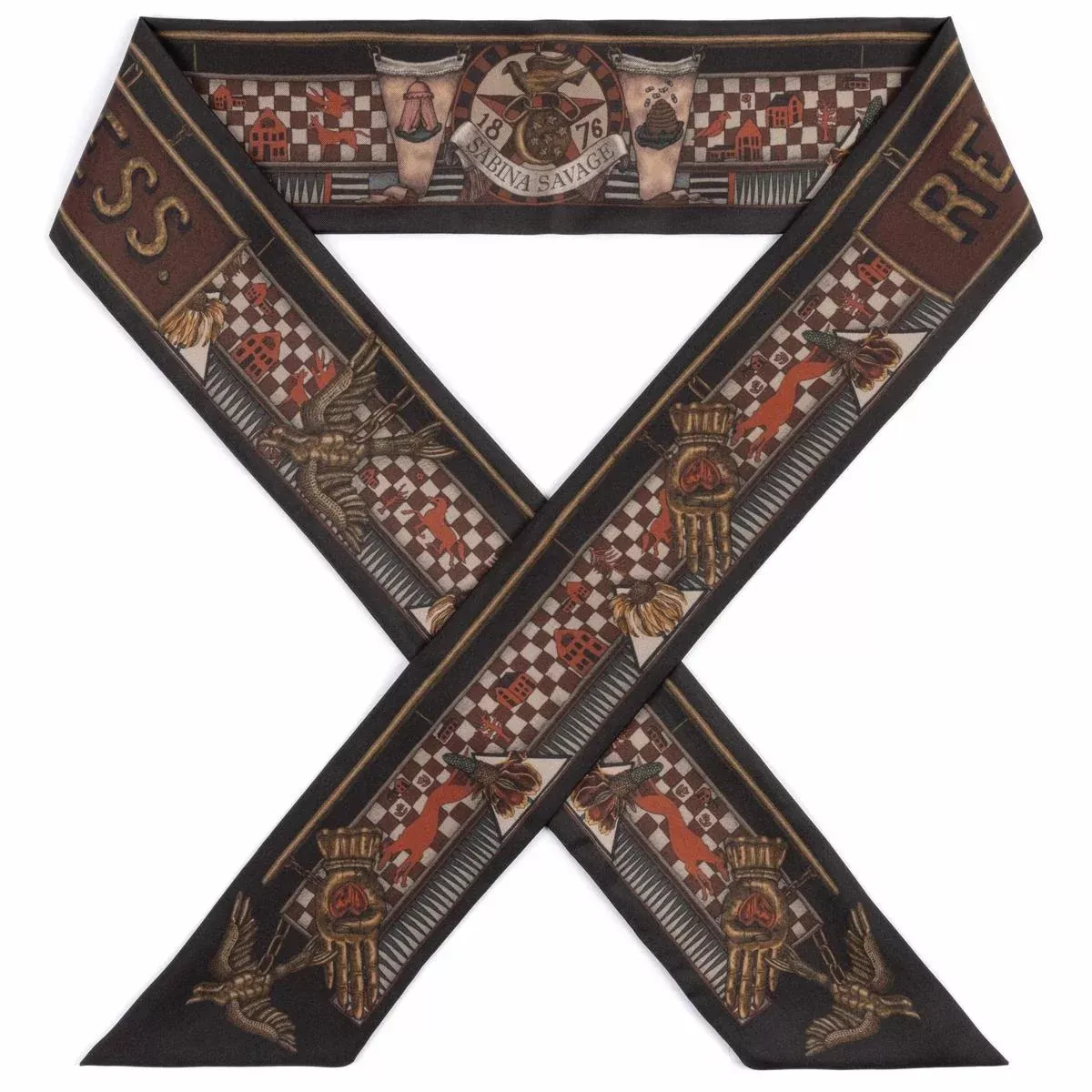 Sabina Savage Secrets of the Bison Large Silk Ribbon