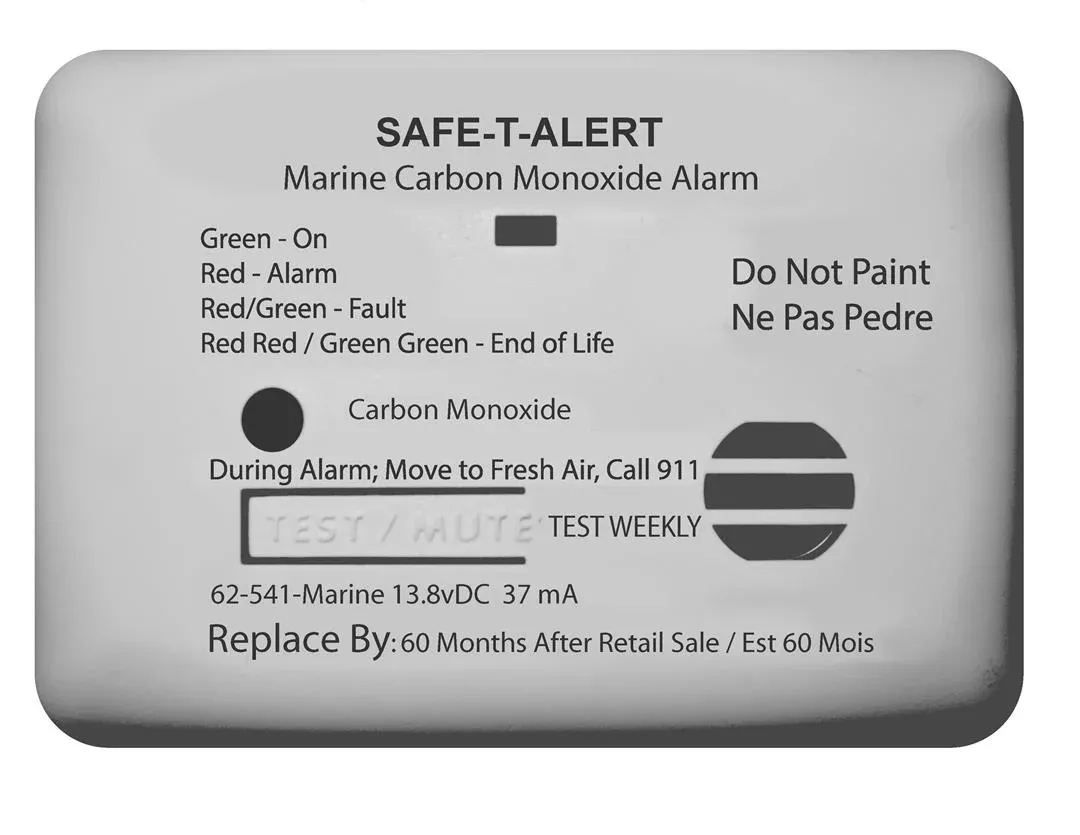 Safe-T-Alert 62 Series Carbon Monoxide Alarm - 12V - Surface Mount - White Detector Surf Mnt Wht• 62-541-WT-MARINE