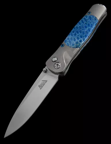 Santa Fe Tesoro Blue Brain Coral Folding Knife