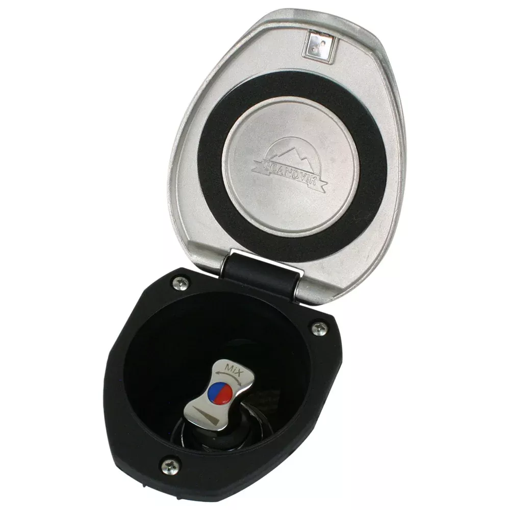 Scandvik Recessed T-Handle Mixing Valve - SS w/Black Cup - 12127