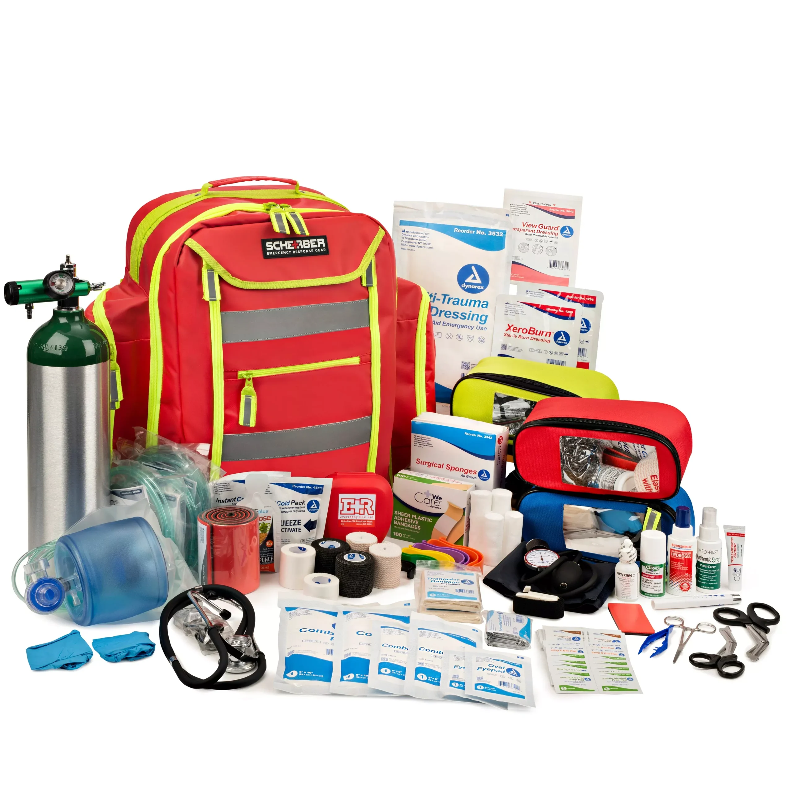 Scherber Ultimate First Responder Trauma O2 Backpack – Fully Stocked