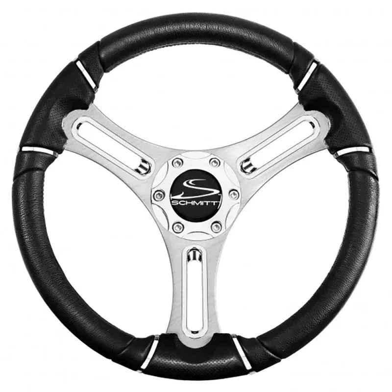 Schmitt Marine Torcello 14 Wheel – 04 Series – Polyurethane Wheel w/Chrome TrimCap – Brushed Spokes – 3/4 Tapered Shaft