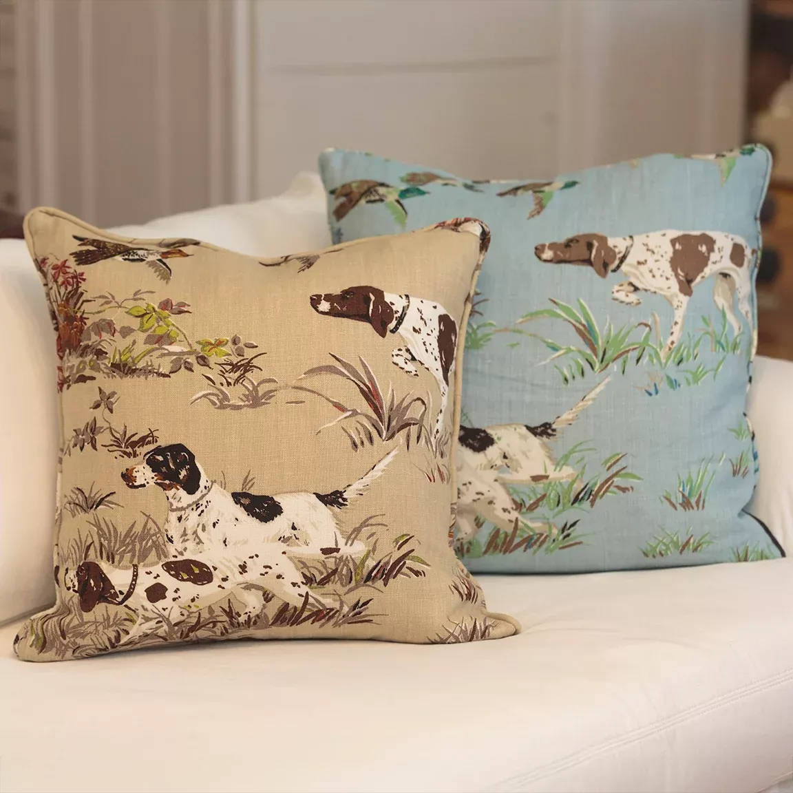 Schumacher Pointers Sky Pillow Cover