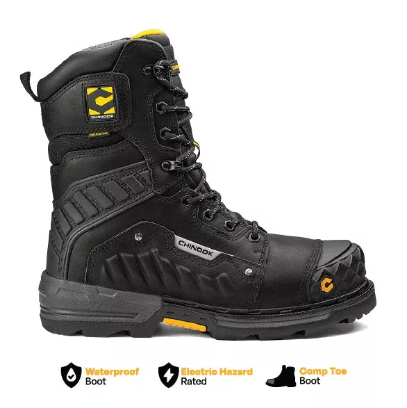 Scorpion 9” Composite Toe Men’s Waterproof Work Boot – Black