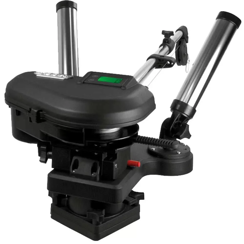 Scotty 2116 HP Depthpower Electric Downrigger 60" SS Telescoping Boom w/ Swivel Base - Dual Rod Holder - 2116