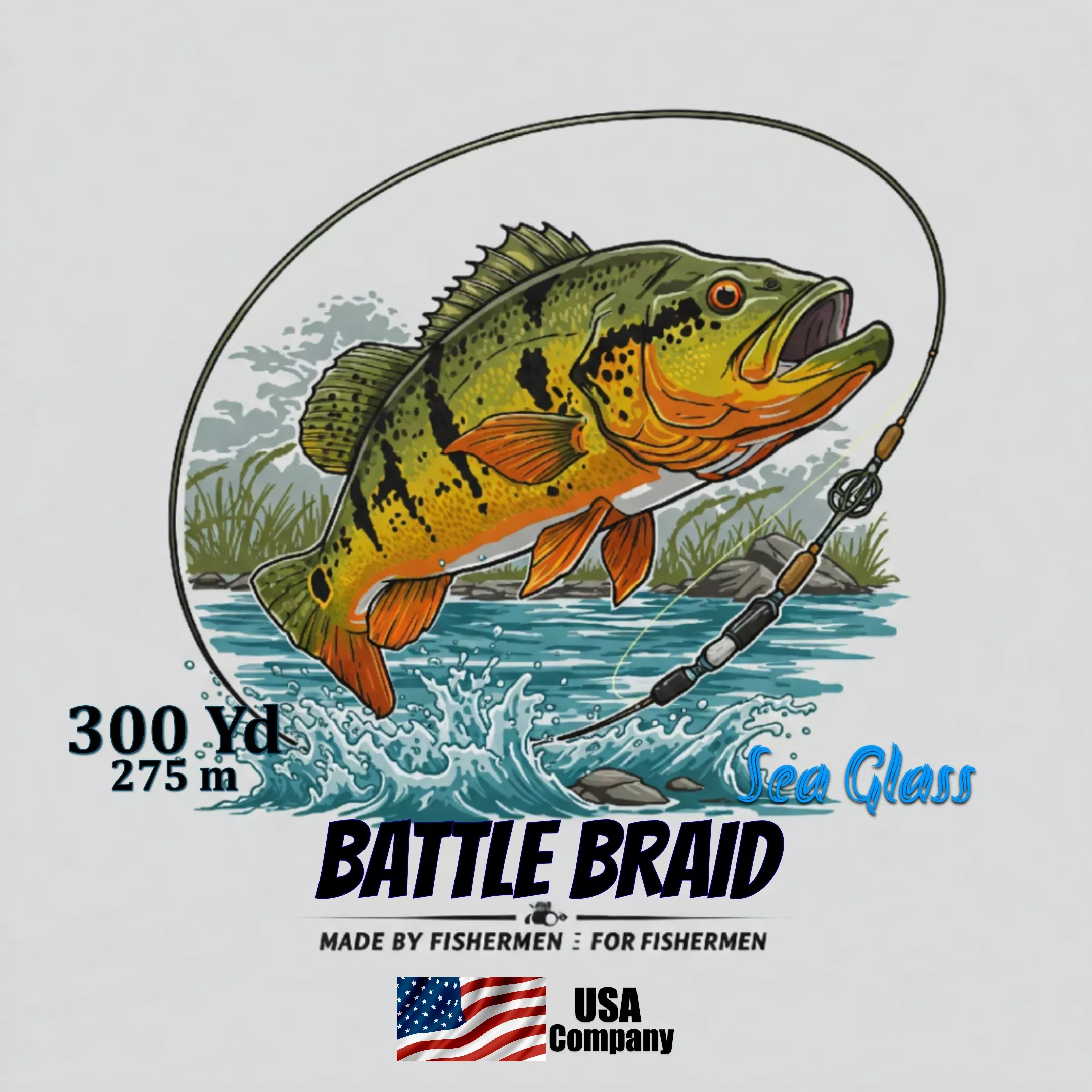 SEA GLASS 300 YARD SPOOL 8x PE