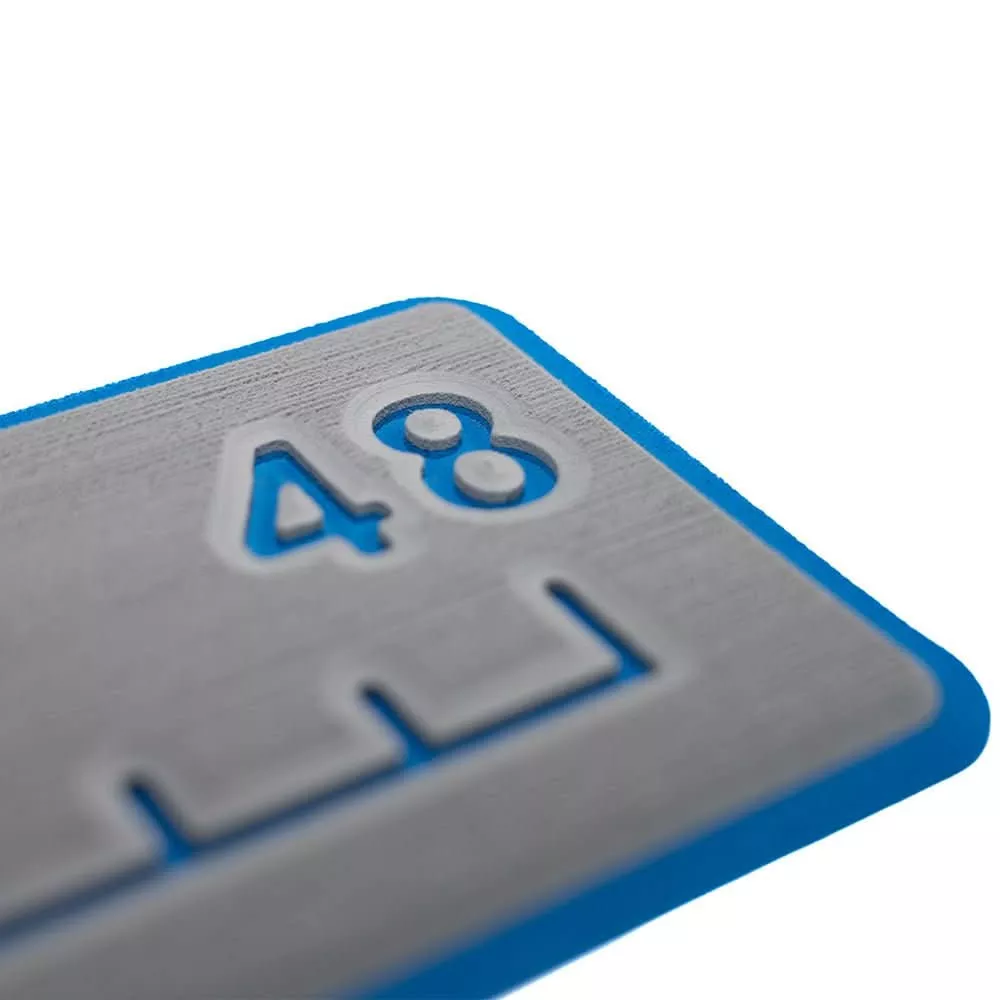 SeaDek 48 Routed Ruler – 6mm – Brushed Texture – Storm Grey/Bimini Blue