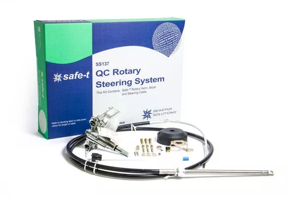 SeaStar Safe-T QC Rotary Steering Kit with 10' Single Steering Cable• SS13710