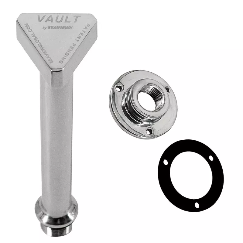 Seaview Polished Stainless Steel Vault Pro – Center Drain PlugGarboard Assembly