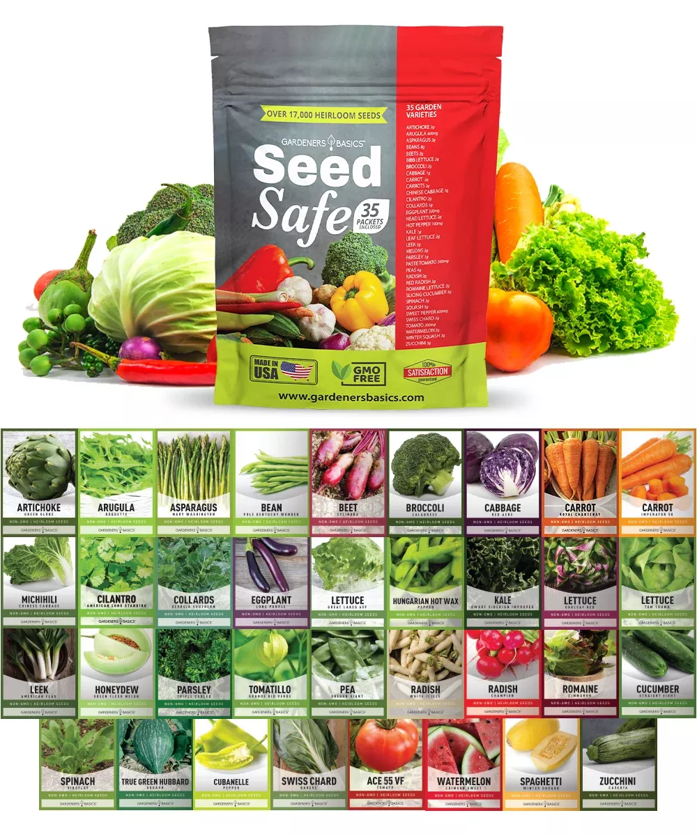 Seed Safe Survival Seed Kit – 35 Variety Pack