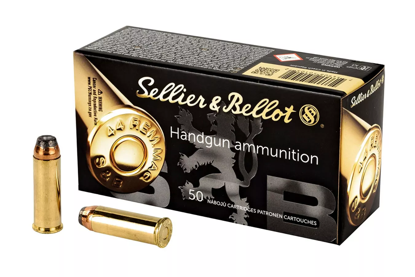 Sellier And Bellot  44 Rem Mag 240gr Semi-Jacketed Hollow Point 50/Box