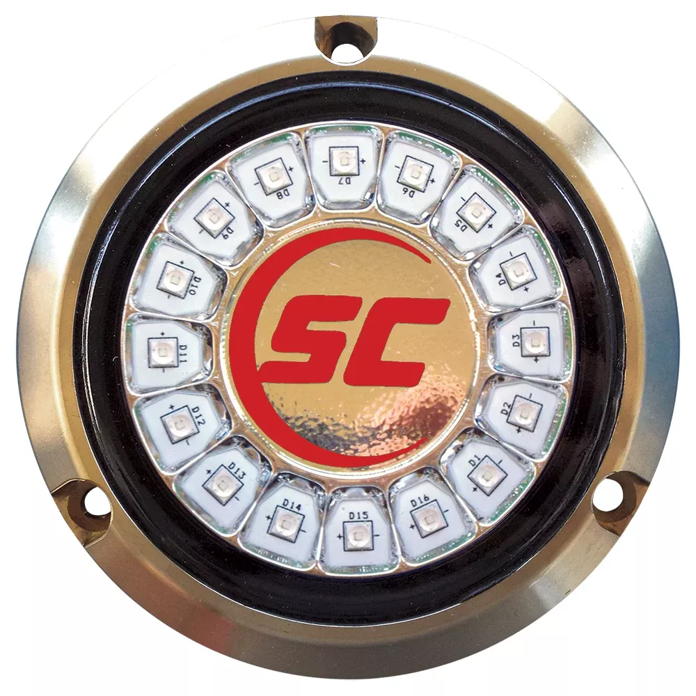Shadow-Caster Cool Red Single Color Underwater Light - 16 LEDs - Bronze - SCR-16-CR-BZ-10